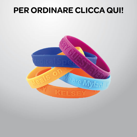 BRACCIALETTI IN SILICONE CON RILIEVO