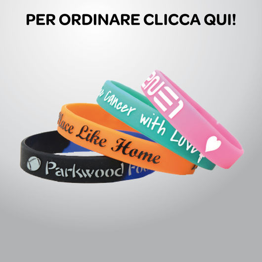 BRACCIALETTI IN SILICONE CON RILIEVO E STAMPA SERI...