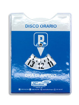 DISCO ORARIO CON TASCHINA TRASPARENTE