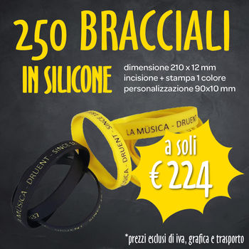 OFFERTA N. 12 BRACCIALI IN SILICONE  (clicca qui)