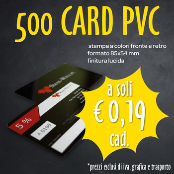OFFERTA N. 5 - CARD TESERE PVC  (clicca qui)