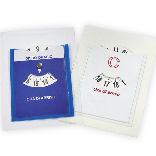 Disco Orario Europeo In Cartoncino - Segnalatore Parcheggio Con Rotella Regolabile - Foto 7